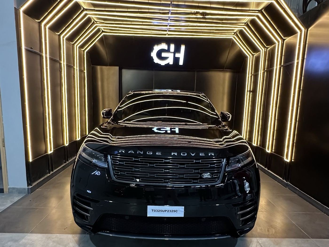 SUV in the Gear Heads light tunnel after detailing